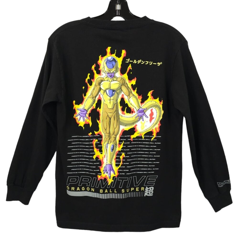Primitive Dragon Ball Super Golden Frieza Graphic T Shirt Mens S Long Sleeve